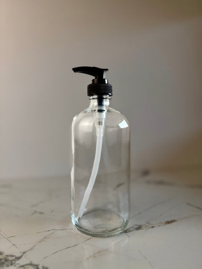 Black 16 oz Bottle Pump