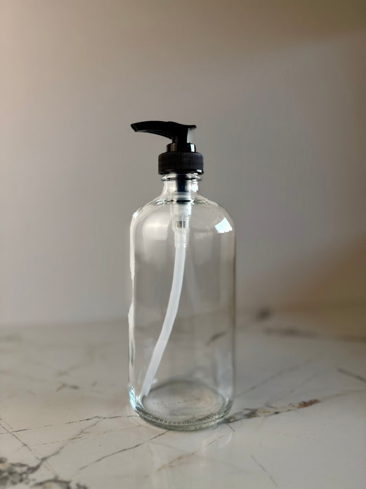 Black 16 oz Bottle Pump