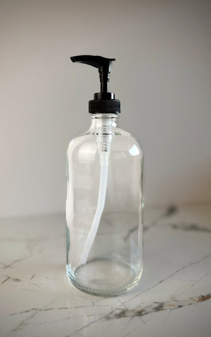 Black 16 oz Bottle Pump